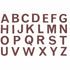 Alphabet Block 3/4" Letters Black Enamel- Sepia Tone Glass Decal