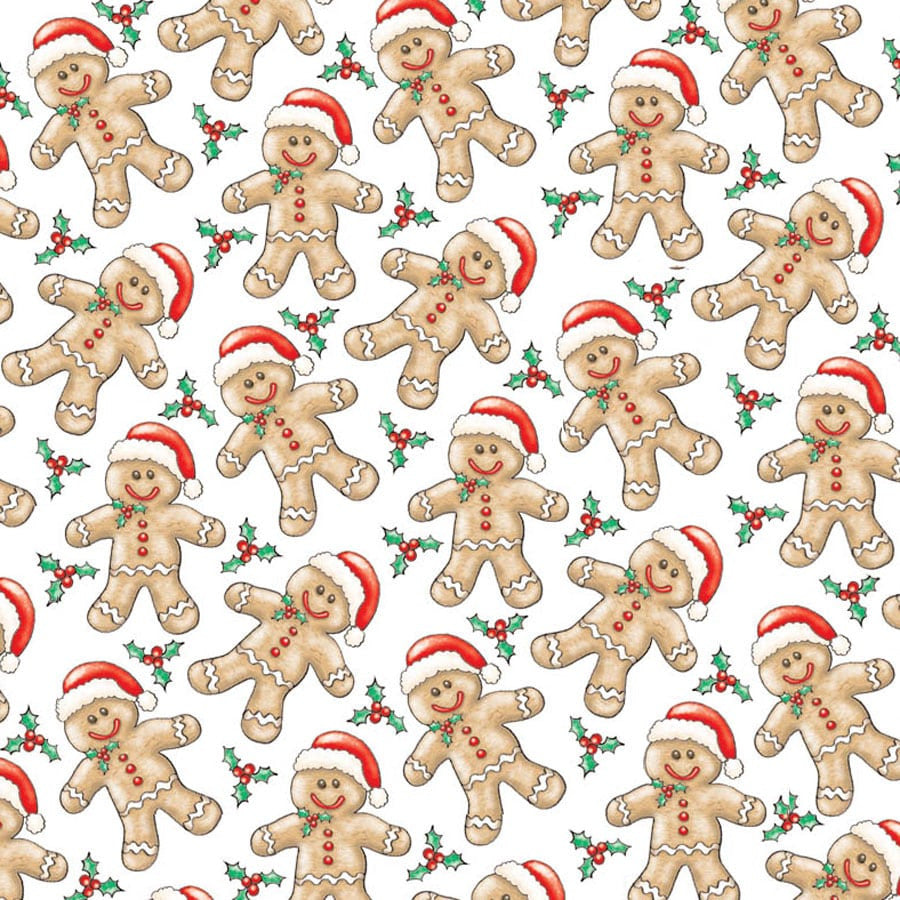 Gingerbread Man Christmas Decal Fused Glass or Ceramic Waterslide