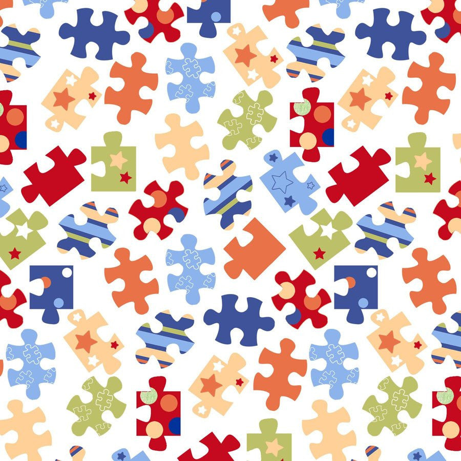 Puzzle Piece Decal Fused Glass or use as a Ceramic Waterslide application in your kiln