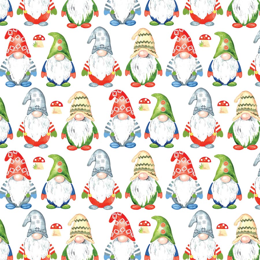 Gnome Winter Christmas Decal Fused Glass or Ceramic Waterslide