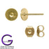Earring Post Gold plated 10 Sets
