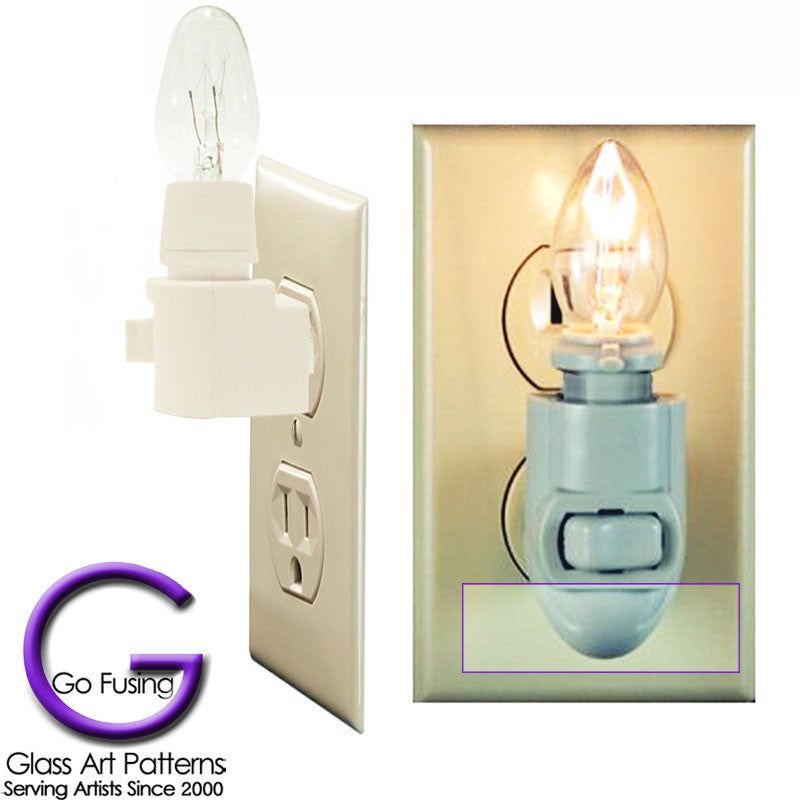 Low Profile night light that leaves the 2nd socket open compared to the cone style night lights.