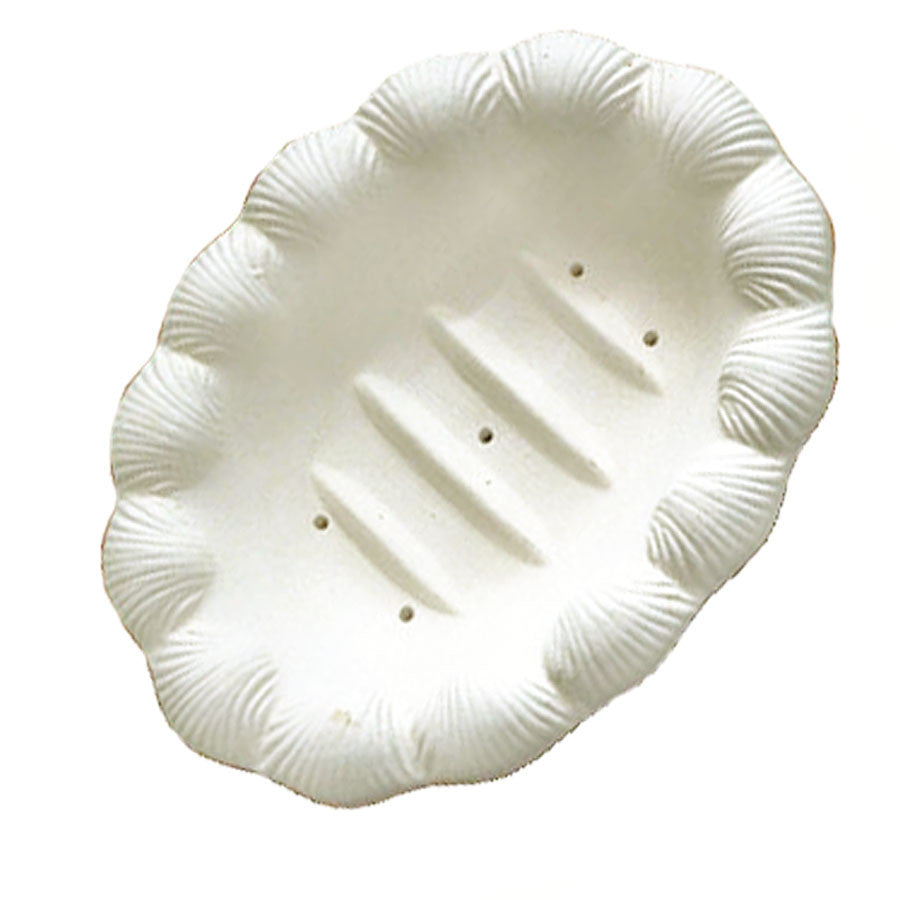 Glass Drape Mold - Soap Dish Ruffle, 6.13 L x 4.87 W x 1 Deep inches