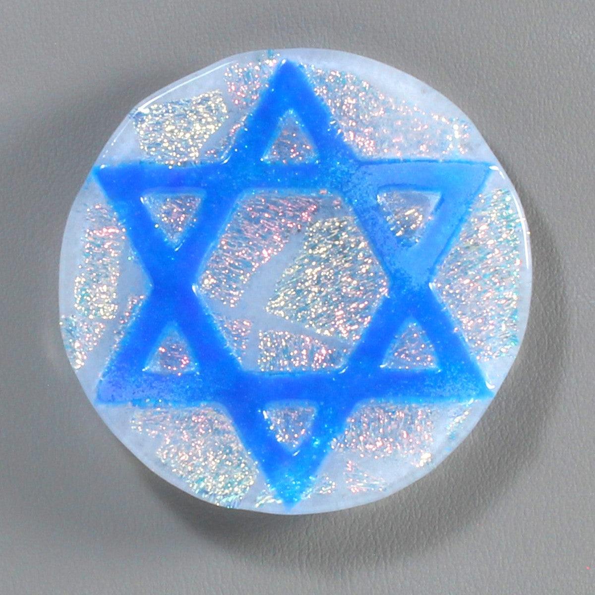 Example Star of David made using the Glass Frit Cast Mold LF06