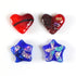 Example of Fused Glass Hearts and Stars made from Frit Cast Mold: LF09 Jewelry Little Fritter