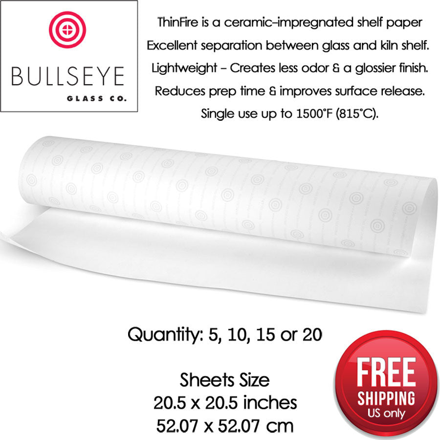 Bullseye Thinfire Kiln Shelf Sheet Paper