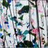 004110-0000-F-1010 SPRING: BLUE, GREEN, AQUA, AND PINK ON CLEAR CLEAR BASE COLLAGE, SINGLE-ROLLED, 3 MM, FUSIBLE