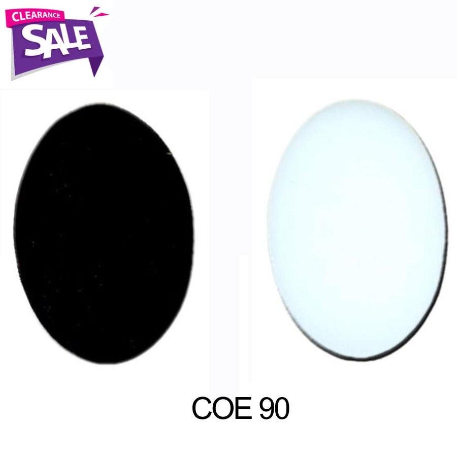 COE90 Precut Oval Shape Black White Jewelry Making (90860)