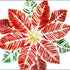 COE96 Christmas Custom Sheet Glass Poinsettia I Powder Stencil (96-Christmas-Poinsettia-I)
