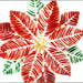 COE96 Christmas Custom Sheet Glass Poinsettia I Powder Stencil (96-Christmas-Poinsettia-I)