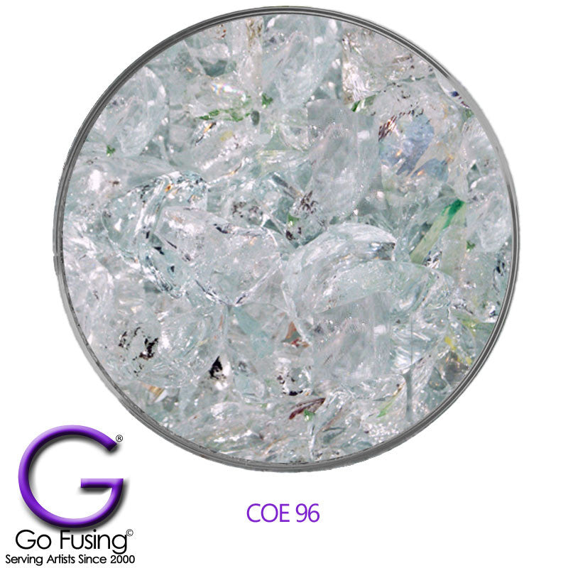 Blown Glass Scrap Glass Spectrum COE96 Clear 4 Pounds (96501)