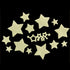 96 COE Precut Glow In the Dark Glass Wafer Star Shapes Small
