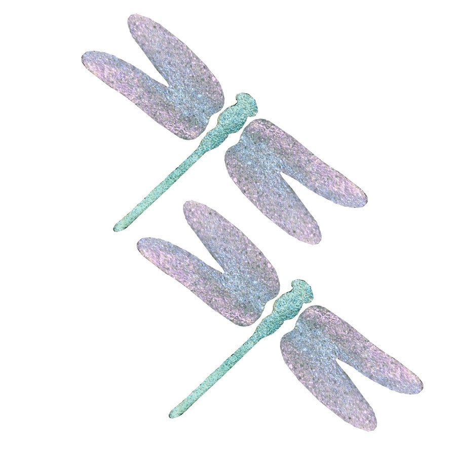 96 COE Glass Shape Precut Small Dragonfly Wafer Parts, 96782