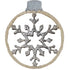 COE96 Precut Glass Wafer Round Snowflake Christmas Ornament 