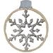 COE96 Precut Glass Wafer Round Snowflake Christmas Ornament 