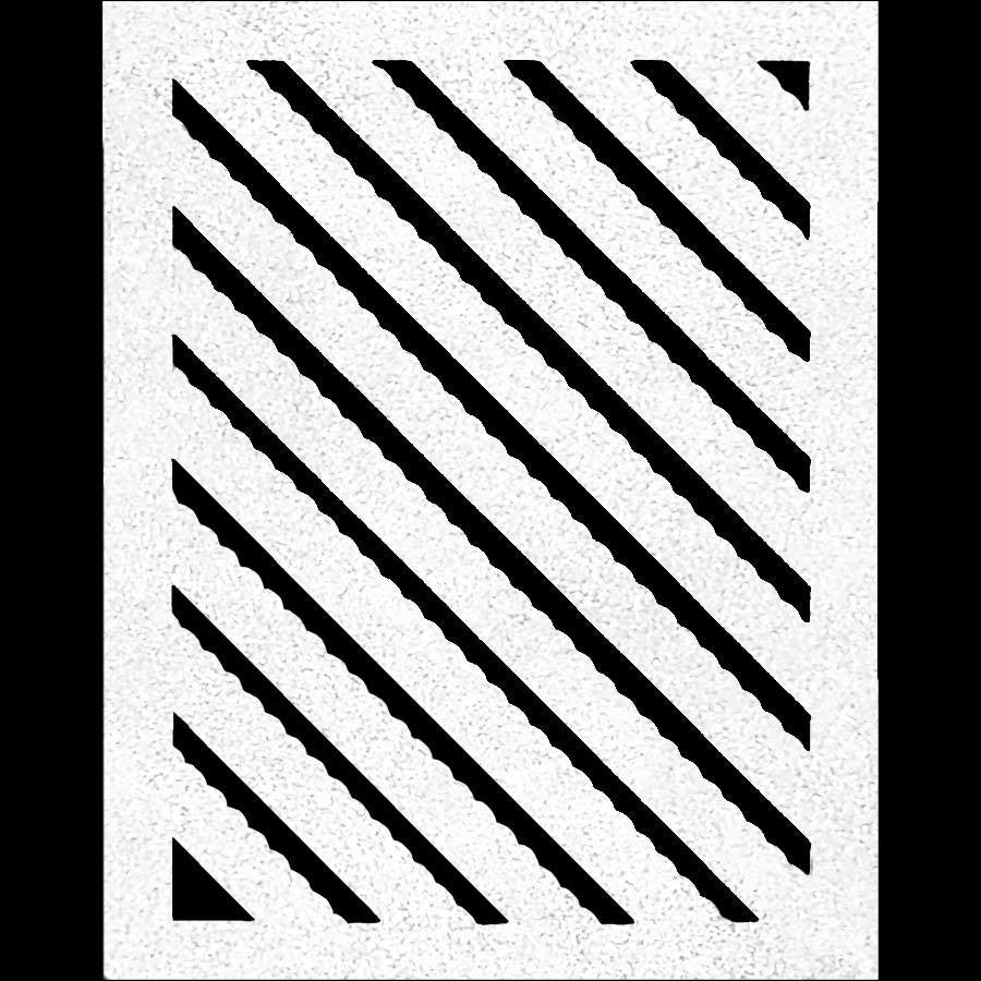 COE96 Precut Wafer Diagonal Pattern Sheet (96785)  White Opal