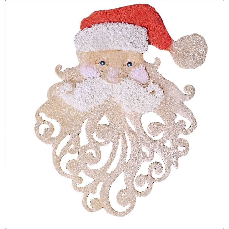 COE96 Precut Glass 3D Santa Beard Wafer Christmas Ornament (96800) 
