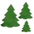 COE96 Precut Glass Christmas Tree Wafer Green Transparent Sets 3 sizes (96803)