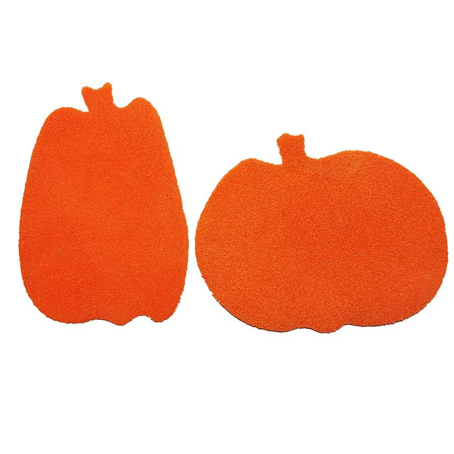 COE96 Precut Glass Pumpkin Wafer Variety Set of two Pumpkins made into Jack-o-Latern Pumpkin Faces that glow in the dark