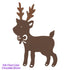 Kiln Fired glass fuses into a Chocolate Brown Precut Glass Baby Rudolph Reindeer 
