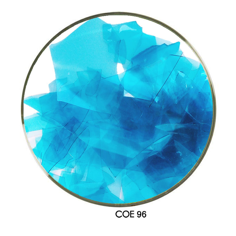 Coloritz™ Confetti Glass Shards Sky Blue Transparent COE96 SKU 96902-CG