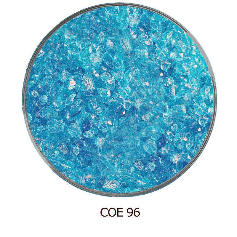 Uroboros Glass Frit - Sky Blue Transparent COE96 is System 96® compatible by Oceanside Glasstile