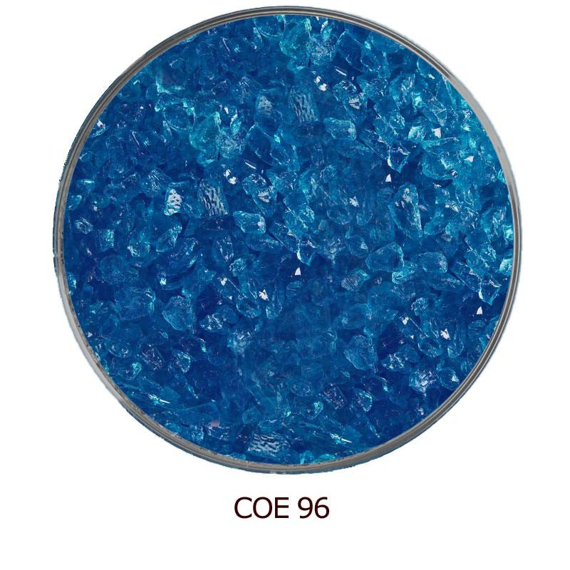 COE96 Glass Frit - Blue Deep Aqua Transparent