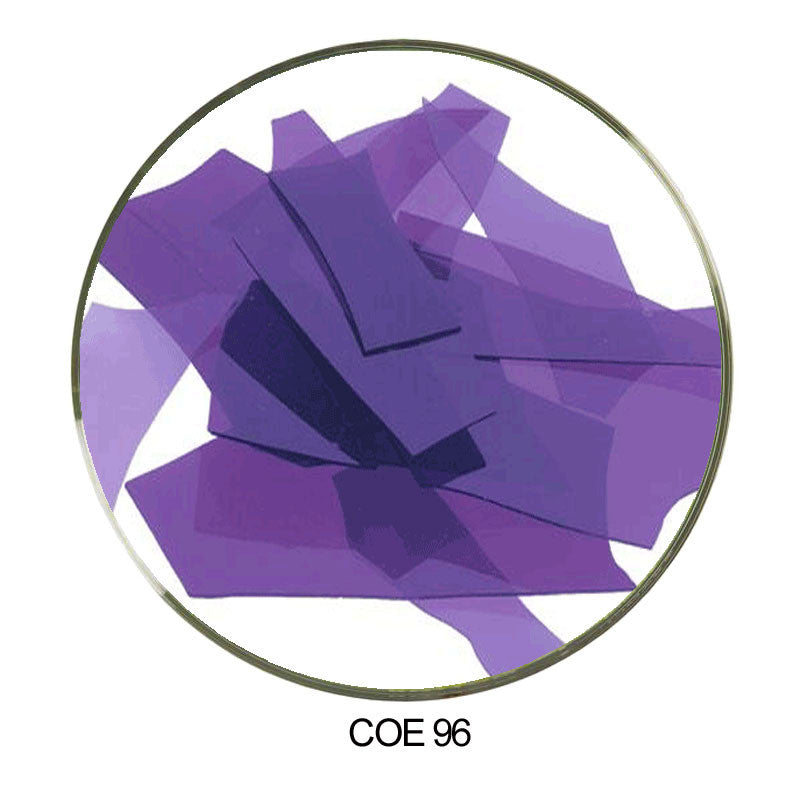 Coloritz™ Confetti Glass Shards Light Grape Transparent COE96, SKU 96999-CG