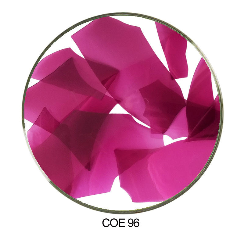 Coloritz™ Confetti Glass Shards Magenta Pink Transparent COE96
