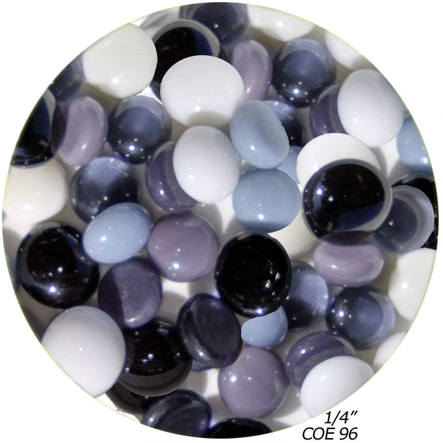 COE 96 Fusible Glass Pebble - Multi-Color Neutral Mix (96920-Pebble-Netural) 1/4"