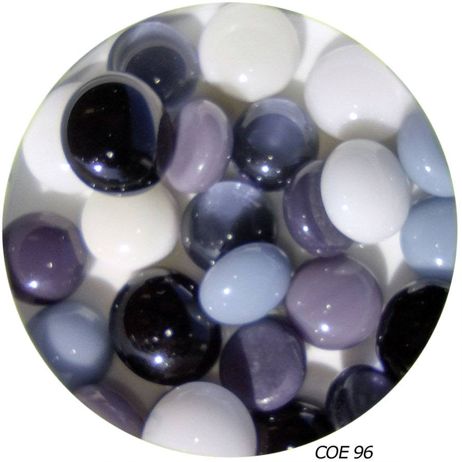 COE 96 Fusible Glass Pebble - Multi-Color Neutral Mix (96920-Pebble-Netural) 1/2"
