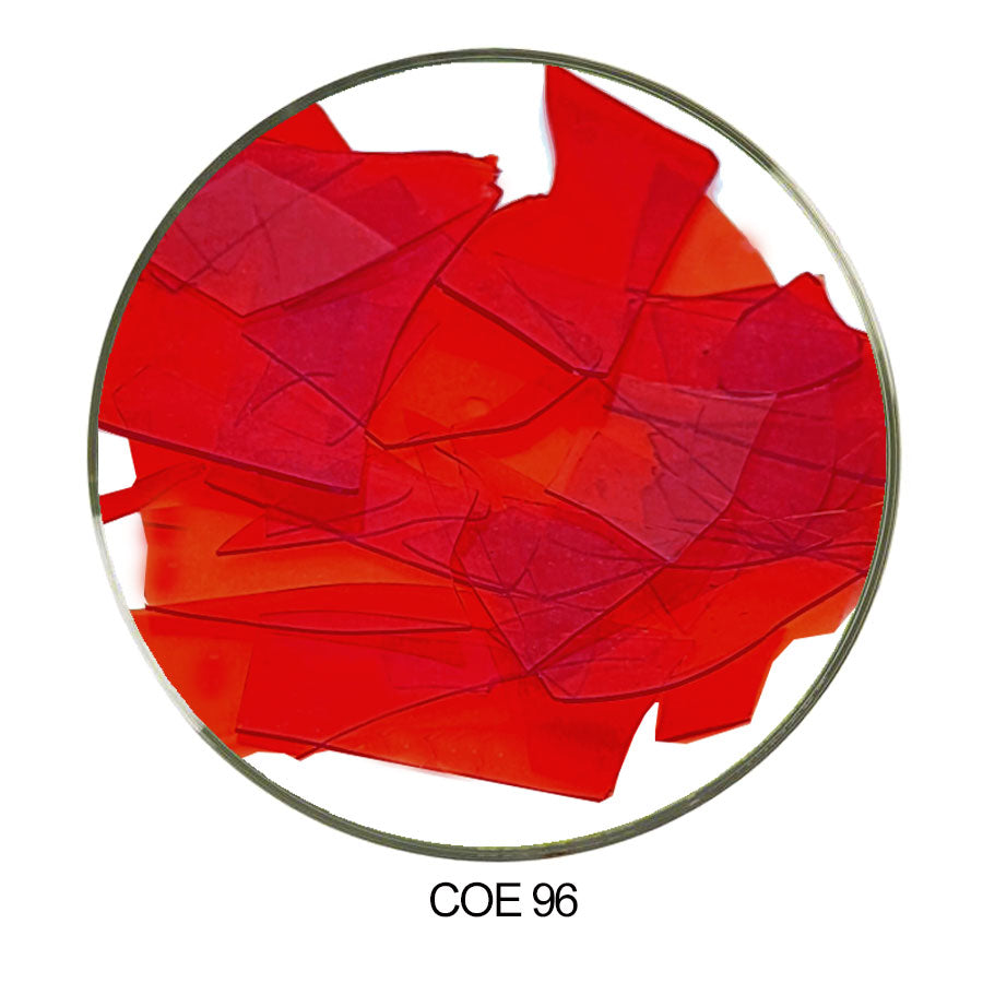 Coloritz™ Confetti Glass Shards Red Transparent COE96