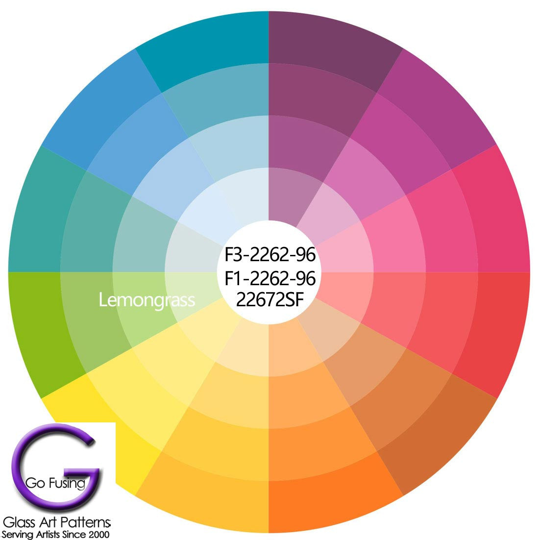 Lemongrass Green Color Wheel Chart Opal System 96 Fusible Sheet Glass , 22672-SF