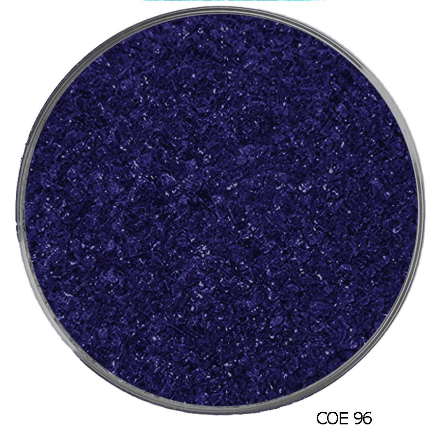 COE96 Uroboros Glass Frit Aventurine Blue Medium Powder (96930-FRIT)