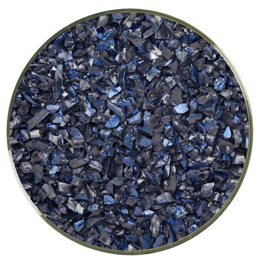 Oceanside Glass Frit Aventurine Blue Coarse COE96 Compatible (96930-FRIT-COR)