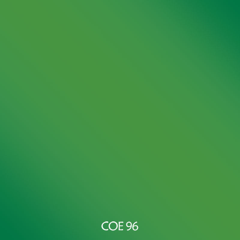  Green Medium Transparent Glass COE 96, 123-SF