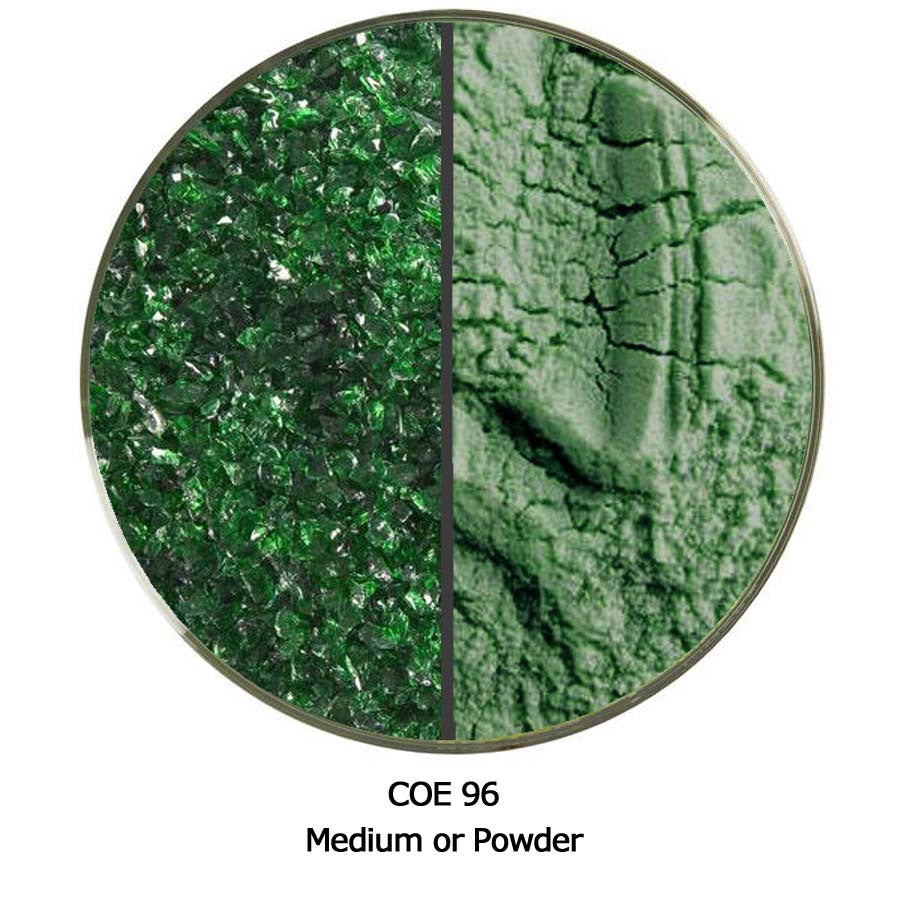 COE96 Glass Frit - Green Dark Transparent Medium-Powder (96970-FRIT)