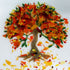 Example: Precut Glass Shape Tree of Life Wafer Free Fall Glass Project using Confetti Shards and Medium Frit