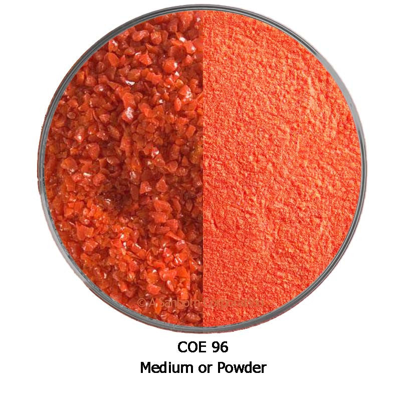 System 96 Glass Frit Orange Opal Medium Powder COE96 (96976-FRIT) 