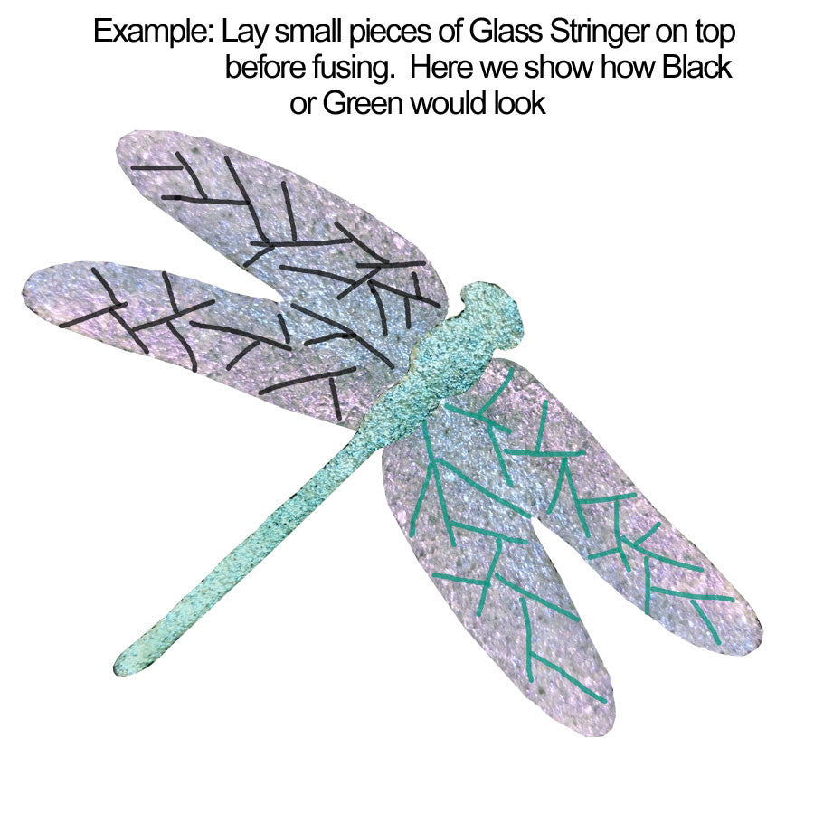 Juego de oblea de libélula grande precortada con forma de vidrio 96 COE